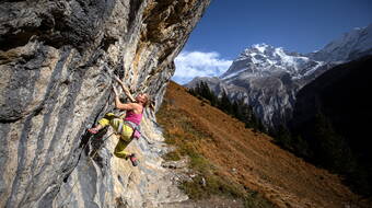 Routeninfos und Topos zum Klettergebiet «Gimmelwald» findest du im Kletterführer «Schweiz extrem West Band 1» von edition filidor.